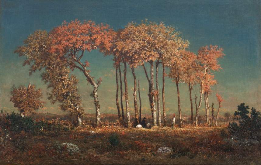 Theodore Rousseau: Aften (Sognepræsten), 1842-43. Olie på træ, 42.3 × 64.4 cm. Toledo Museum of Art, Gift of Arthur J. Secor, 1933.37. Photo: Chris Ridgway