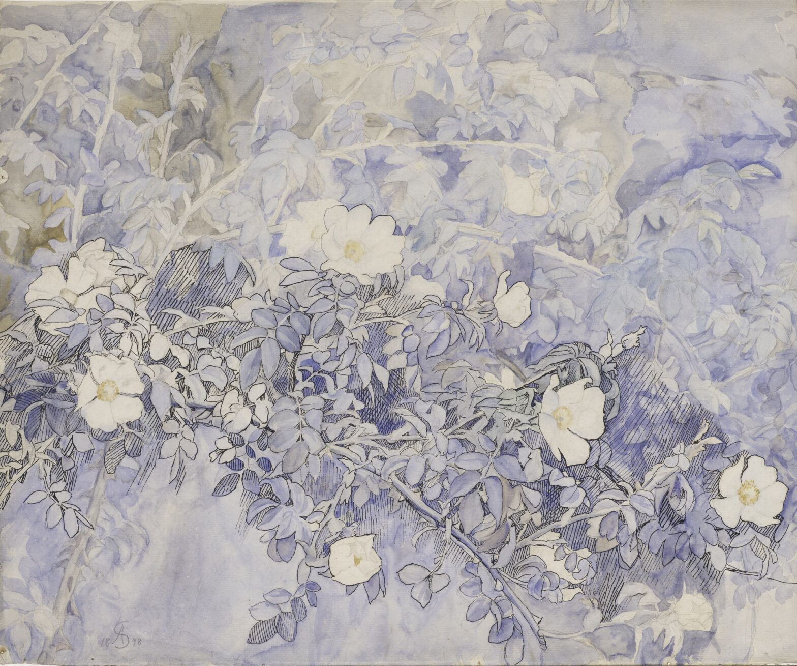 Billede: Anna Syberg: Vilde roser. 1898. Faaborg Museum